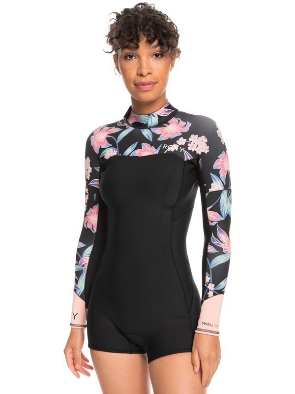 West Spring Sleeve Suit Series Roxy Zip Long Back Color Watersports Swell 2.0mm -