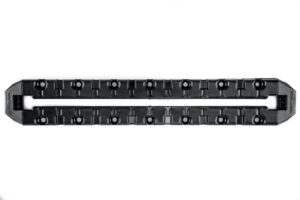 This injection molded mount functions similar to a GearTrac, and allows t-bolt accessories to be installed from either end.