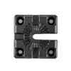 A low profile, highly versatile mount with a small footprint designed to accommodate track-mounted accessories utilizing a single attachment point.