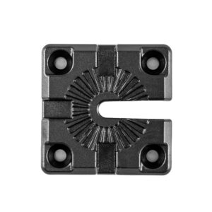 A low profile, highly versatile mount with a small footprint designed to accommodate track-mounted accessories utilizing a single attachment point.