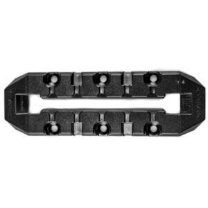 This injection molded mount functions similar to a GearTrac, and allows t-bolt accessories to be installed from either end.