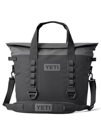 The new and improved Hopper M30 soft cooler. Completely re-engineered with MagSheild Access, the extra-wide  mouth top stays open when needed.