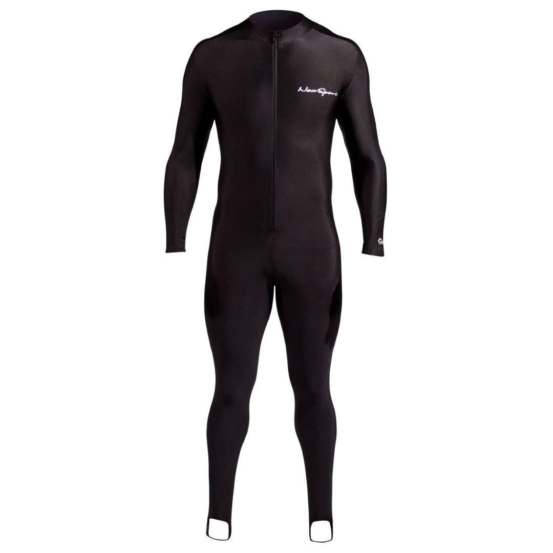 The sport skin is a full body watersport garment that is comfortable and provides a non-confining stretch fit. Can be worn alone or under any wetsuit.