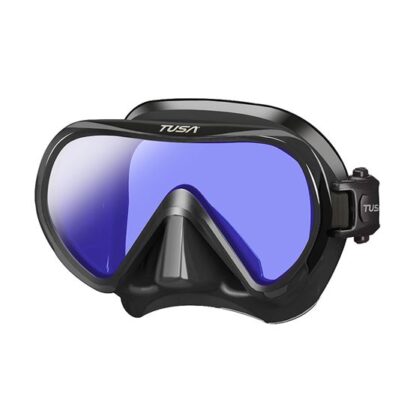 Tusa INO Pro Mask - offers UV 420 Lens Treatment, Anti-reflective Lens, CrystalView Optical Glass, and Freedom Film to prevent mask fogging.