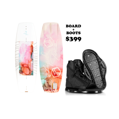 Wakeboard Package: Liquid Force Dream Wakeboard + Boots