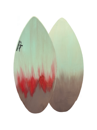 This wooden skimboard is handcrafted & resin. Unlike any wood skimboard on the market. At 47 inches its able to support a rider from 40 - 220 lbs. 