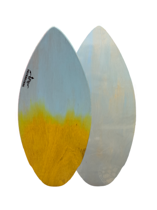 This wooden skimboard is handcrafted & resin. Unlike any wood skimboard on the market. At 47 inches its able to support a rider from 40 - 220 lbs. 