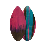 This wooden skimboard is handcrafted & resin. Unlike any wood skimboard on the market. At 47 inches its able to support a rider from 40 - 220 lbs. 