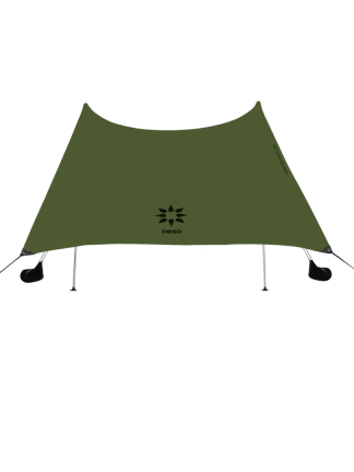 Neso's signature beach tent, anchored with sand or rocks, designed for ultimate ease. Includes - Carrying bag, 2 rust-proof aluminum poles, 4 anchor bags.
