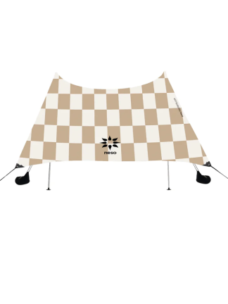 Neso's signature beach tent, anchored with sand or rocks, designed for ultimate ease. Includes - Carrying bag, 2 rust-proof aluminum poles, 4 anchor bags.