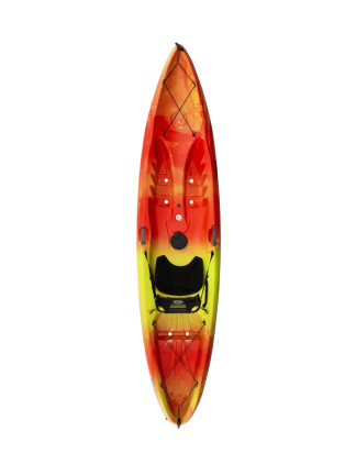 Affordable and easy-going, the Tribe 11.5 recreational kayak performs terrifically in light surf, lazy rivers and flat water. Sit on top kayak.