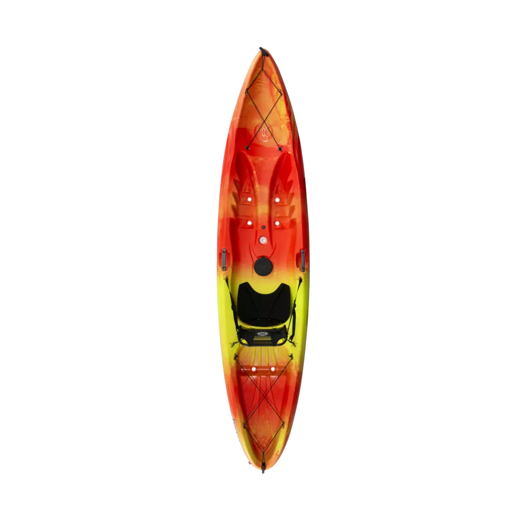 Affordable and easy-going, the Tribe 11.5 recreational kayak performs terrifically in light surf, lazy rivers and flat water. Sit on top kayak.