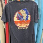 Watersports West X Yesterday's second Life Men's Tee. Men's Navy Heather Surf Tee. Available in Small, Medium, Large, XL, XXL.