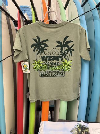 Watersports West x Stoefs Zen Garden Women's Tee. Women's Artichoke Surf Tee. Available in Small, Medium, Large and Extra Large. 