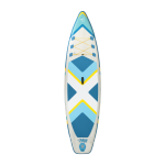 This inflatable paddleboard features a displacement hull design that cuts through the water for smooth, effortless tracking and outstanding stability.