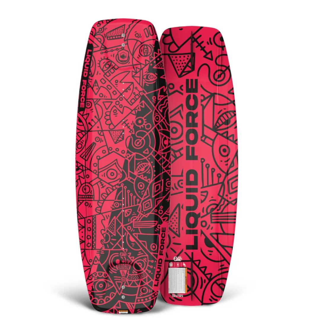 Liquid Force wakeboards - Origin FS, aimed at building a more natural path for young riders to progress up through the shapes in Liquid Force’s line.