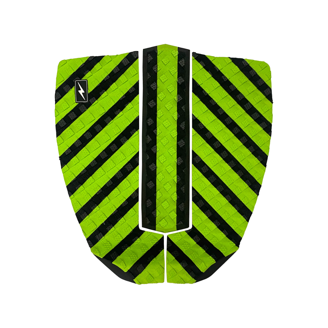 Zap Spark Skimboard Traction Pad. The Zap Spark Tail Pad is a 3-piece traction set using a superior 3M adhesive and designed to fit most skimboards.