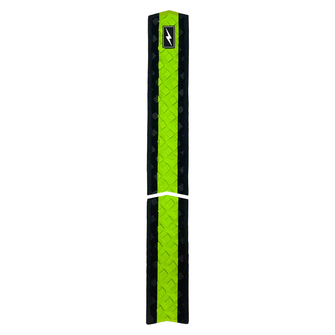Zap Spark Arch Bar - Green/ Black. Super Sticky 3M Adhesive, 2 Piece Arch Bar, Diamond Groove EVA with Infused Dimples for ultimate grip.