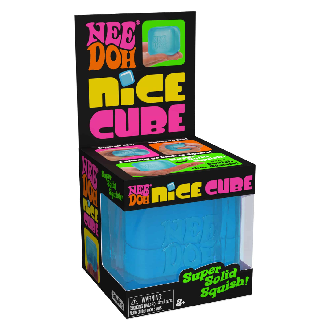 The Nee Doh Nice Cube feels soft when slow-squished and firm when fast-squished, a one-of-a-kind tactile experience you won’t find in knock-off squishies.